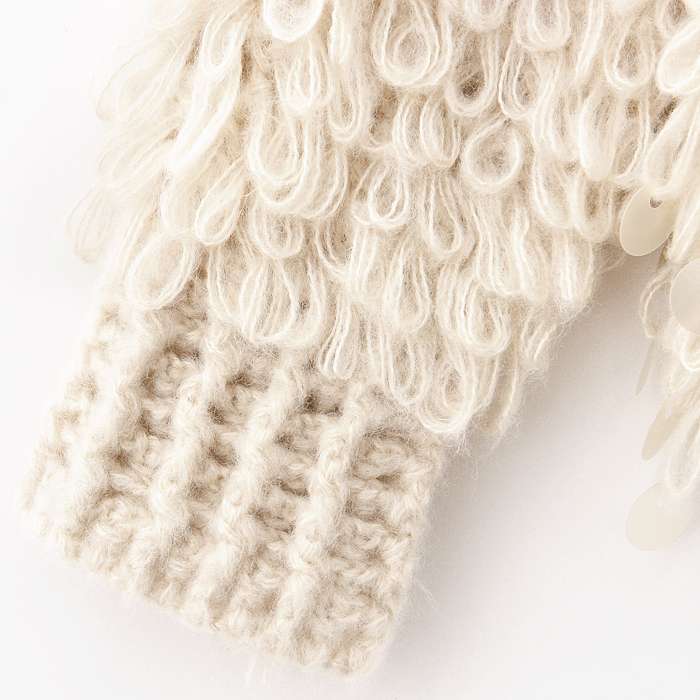 手工亮片宽松毛衣棒针短女开衫外套_常州服装