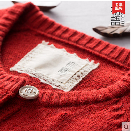 <em>初语</em>秋冬装新款<em>女装学生</em>清新毛衣女宽松显瘦V