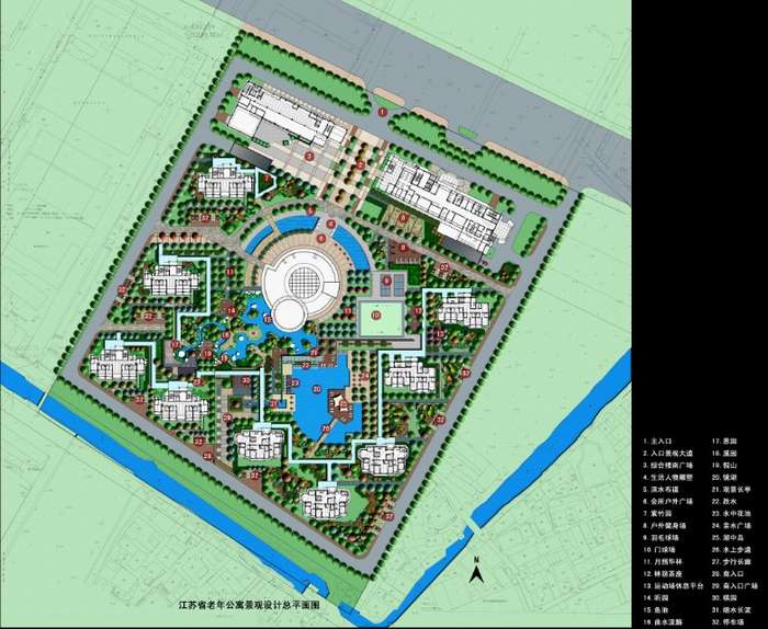 环艺毕业设计 江苏老年公寓规划设计 草图大师制图 cad,效果图