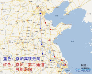 随着京沪高铁运能日渐饱和,京沪高铁第二通道