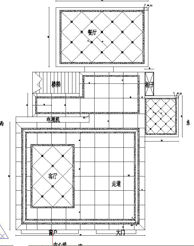 地砖铺贴方案更改后如图,大家给点意见,谢谢!附上具体