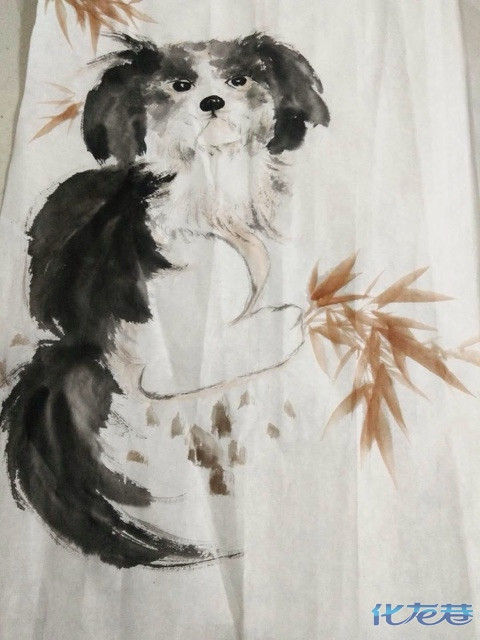 画了几幅水墨画的狗送给大家 希望给朋友们带来一整年的福气