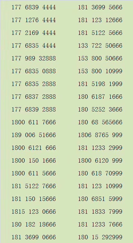 移动联通电信靓号三连四连吉祥号老板号发财号,更多号