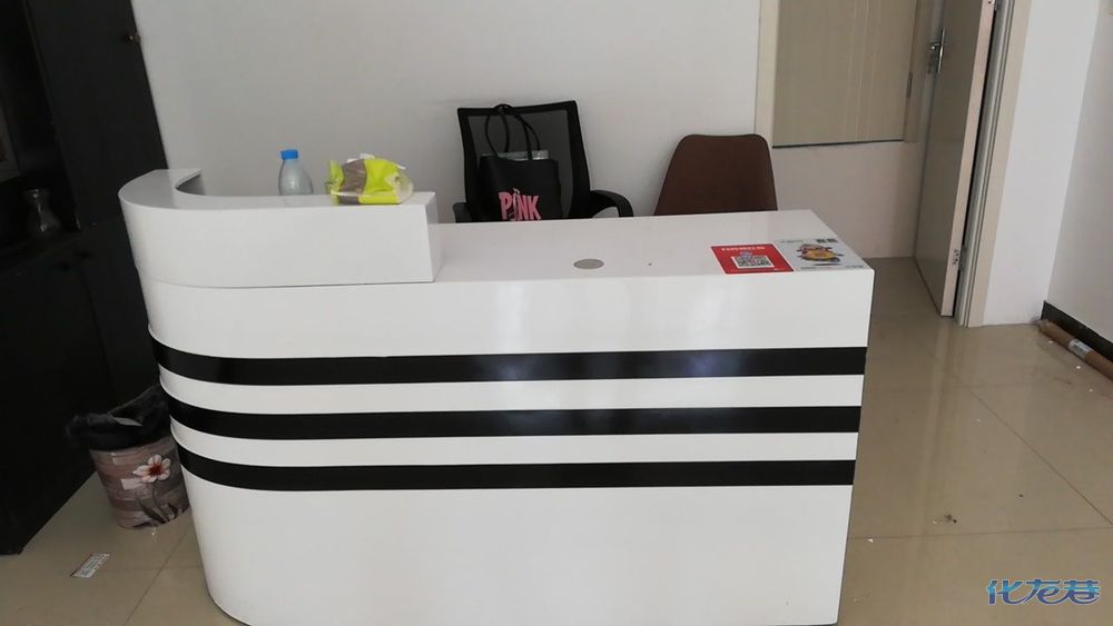 转角收银台柜台美发店小吧台桌小型简约现代饭店烤漆