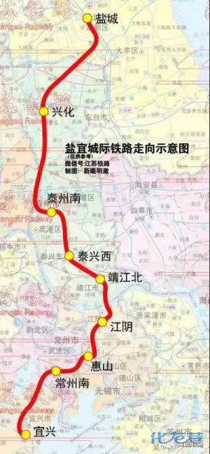 经过常州南的  盐泰锡常宜城际铁路  是江苏省规划近期建设项目的8个