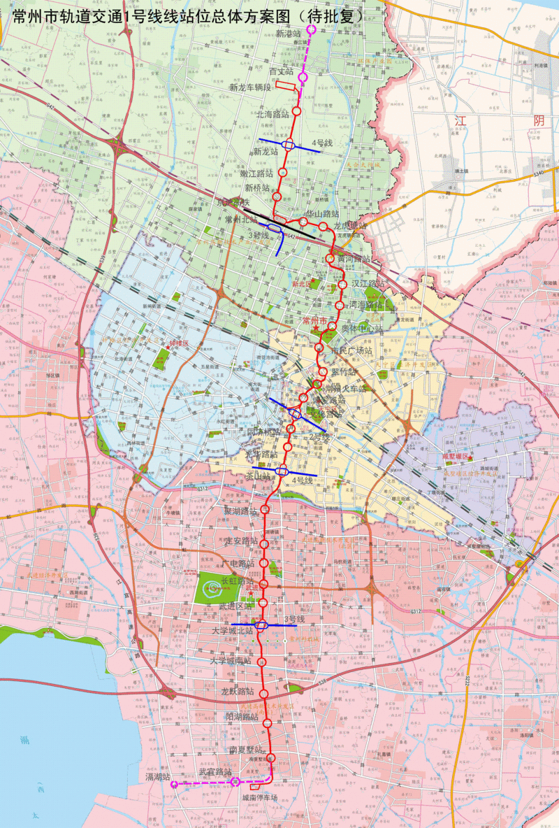 2012.11最新常州地铁1号线规划图(高清)看看你家在地铁旁么?