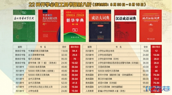 开学装备全攻略 ,工具书限时八折,配套课本阅读