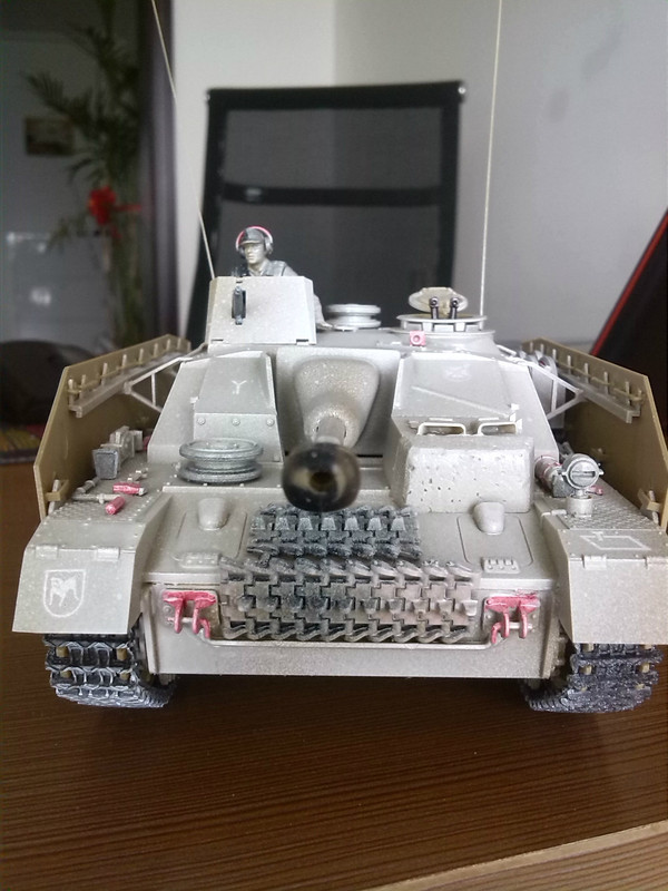 昨天刚买的田宫的四号突击炮模型。安奈不住一
