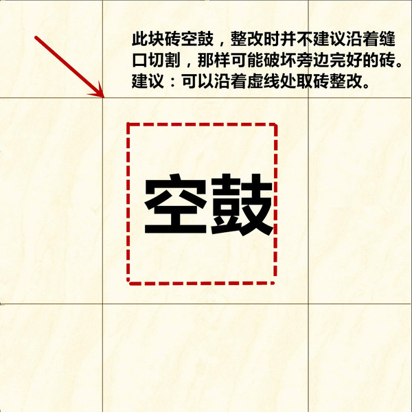 37块墙地砖空鼓,项目经理告诉我是开槽引起!你