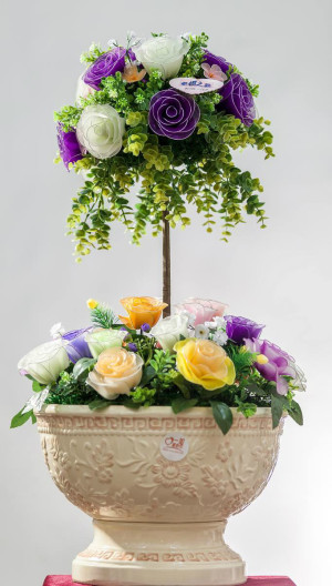 一加手工坊花卉_花博会部分残疾人手工展品