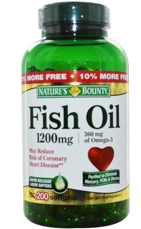 natures bounty自然之宝fishoil 深海鱼油1200mg200粒