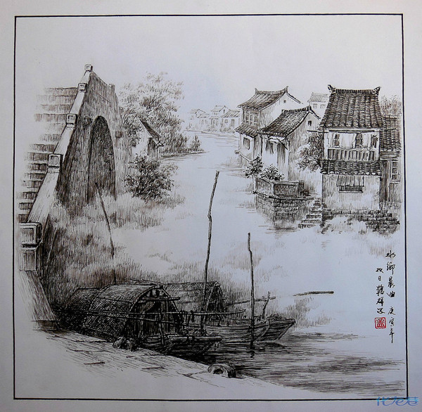 孟鹤群以钢笔画《画常州,说常州》向大家拜年啦!(9)作品18张